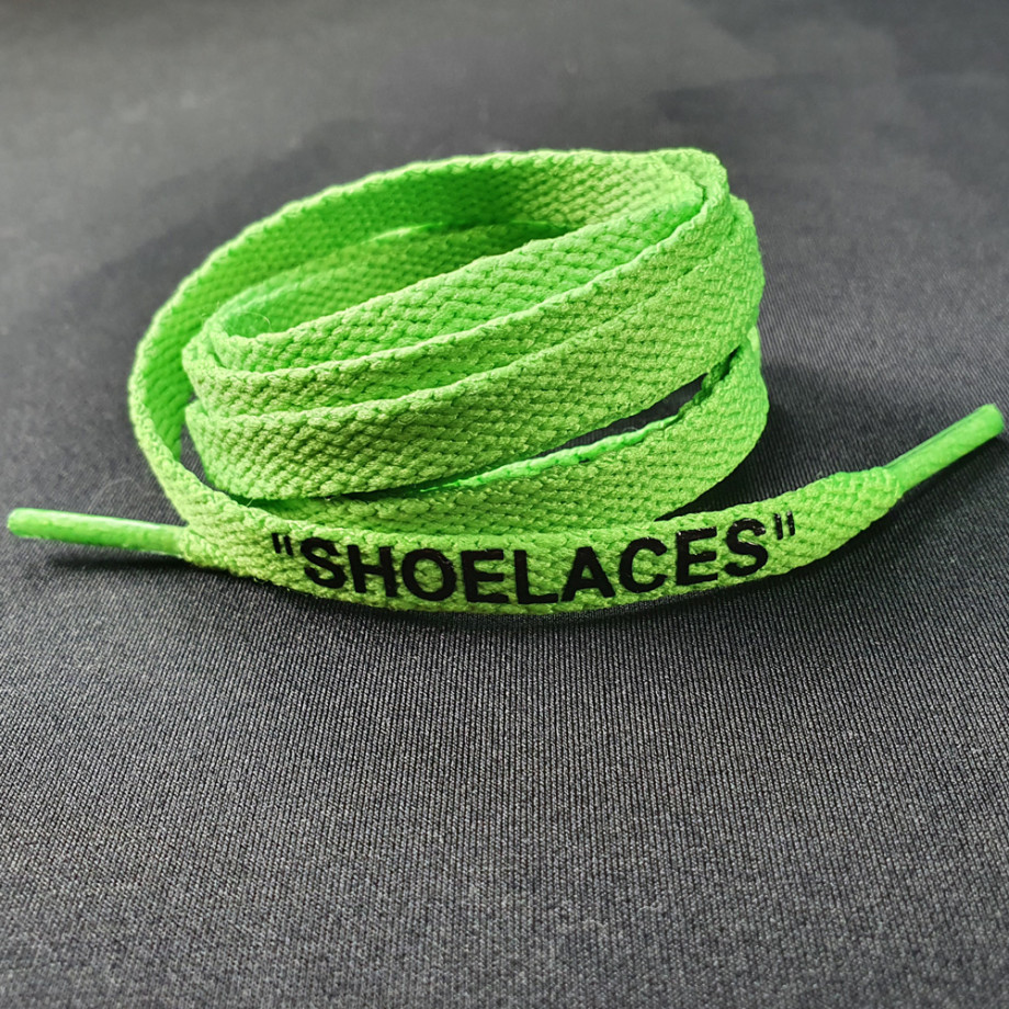 Green OFF WHITE Shoelace replicas. Mix with your favorite pair of